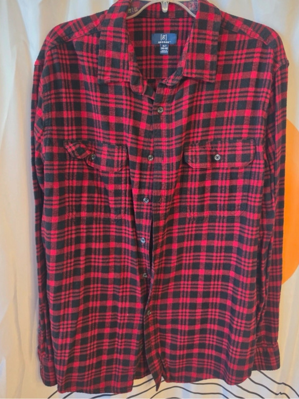 Fall Flannel Cozy Red and Black Plaid Flannel Shirt XLT